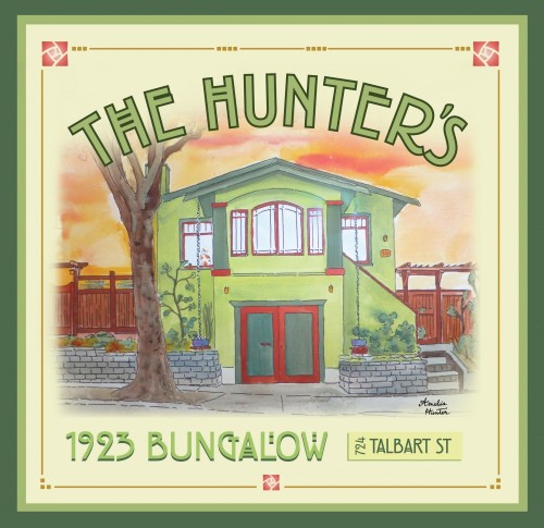 custom home portraits, gifts for bungalow lovers, arts & crafts era art